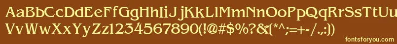 ExpressDecoLightSsiLight Font – Yellow Fonts on Brown Background