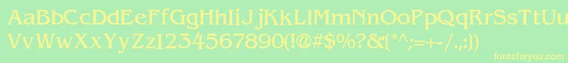 More about ExpressDecoLightSsiLight Font ExpressDecoLightSsiLight Font – Yellow Fonts on Green Background