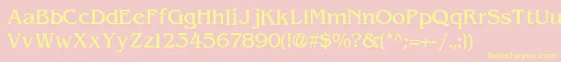 ExpressDecoLightSsiLight Font – Yellow Fonts on Pink Background