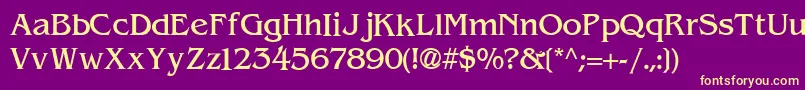 ExpressDecoLightSsiLight Font – Yellow Fonts on Purple Background