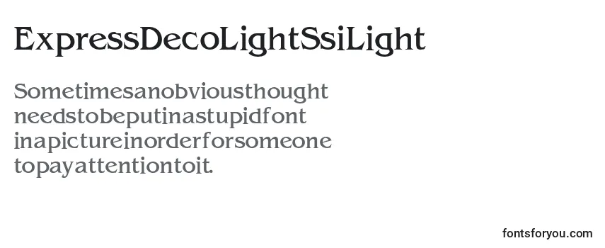 ExpressDecoLightSsiLight -fontin tarkastelu