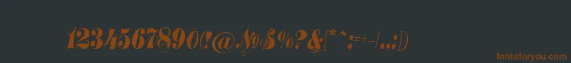 Treasuryflourishc Font – Brown Fonts on Black Background