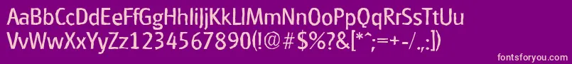 Fonte GlasgowantiqueRegular – fontes rosa em um fundo violeta