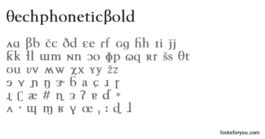 A fonte TechphoneticBold – alfabeto, números, caracteres especiais