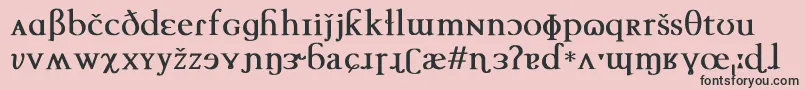 TechphoneticBold Font – Black Fonts on Pink Background