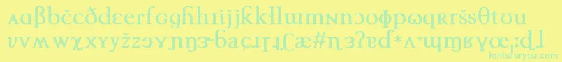 Police TechphoneticBold – polices vertes sur fond jaune