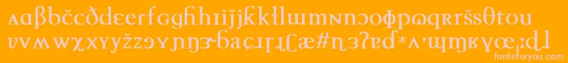 TechphoneticBold Font – Pink Fonts on Orange Background