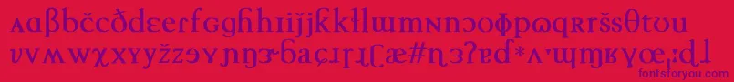 TechphoneticBold Font – Purple Fonts on Red Background