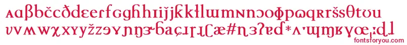 TechphoneticBold Font – Red Fonts on White Background