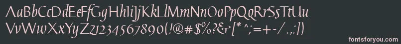 GaiusLtRegularStraight Font – Pink Fonts on Black Background