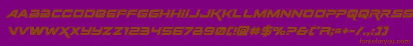 Spacerangeracadital Font – Brown Fonts on Purple Background