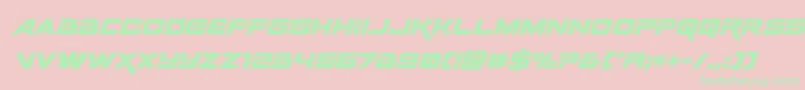 Spacerangeracadital-Schriftart – Grüne Schriften auf rosa Hintergrund