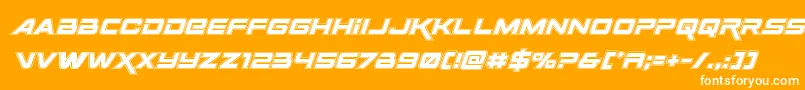 Spacerangeracadital Font – White Fonts on Orange Background