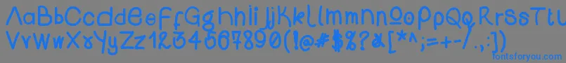 Wsopenipad Font – Blue Fonts on Gray Background