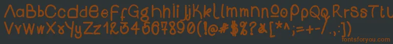 Wsopenipad-fontti – ruskeat fontit mustalla taustalla