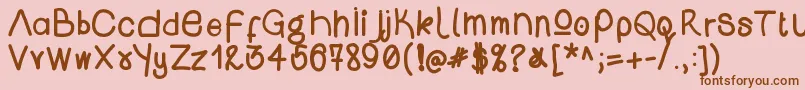 Wsopenipad Font – Brown Fonts on Pink Background