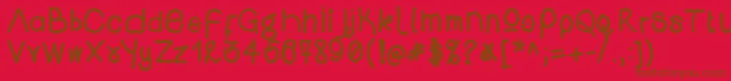 Wsopenipad Font – Brown Fonts on Red Background