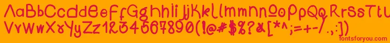 Wsopenipad Font – Red Fonts on Orange Background