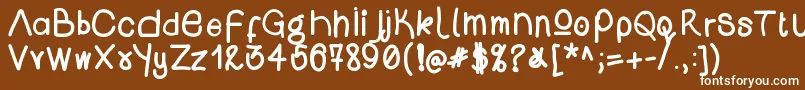 フォントWsopenipad – 茶色の背景に白い文字
