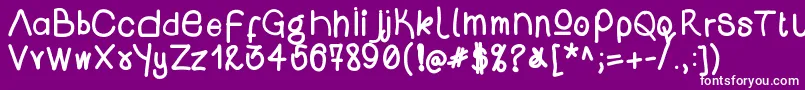 Wsopenipad-Schriftart – Weiße Schriften auf violettem Hintergrund