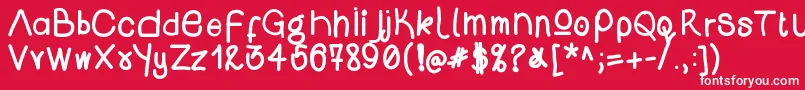 Wsopenipad Font – White Fonts on Red Background