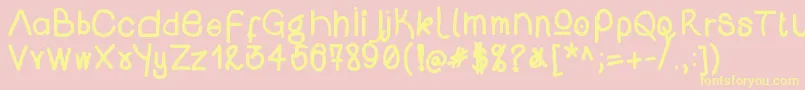 Wsopenipad Font – Yellow Fonts on Pink Background