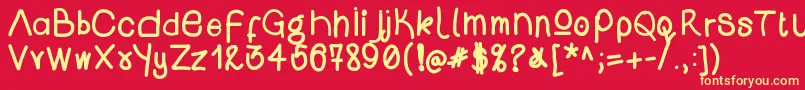 Wsopenipad Font – Yellow Fonts on Red Background
