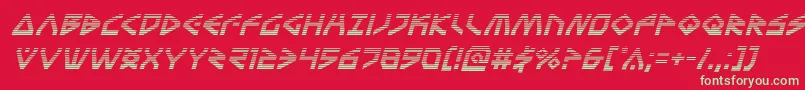 Terrafirmagradital Font – Green Fonts on Red Background