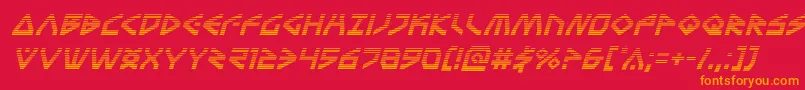 Terrafirmagradital Font – Orange Fonts on Red Background