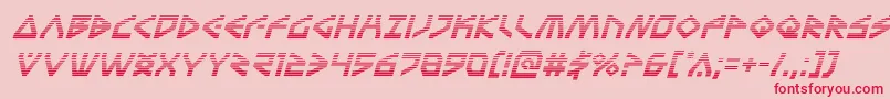 フォントTerrafirmagradital – ピンクの背景に赤い文字