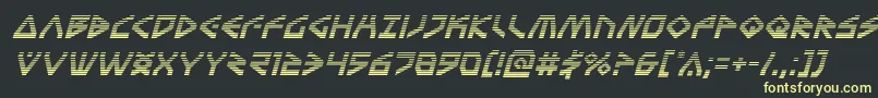 フォントTerrafirmagradital – 黒い背景に黄色の文字