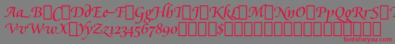 CataneoRegularSwashBt-Schriftart – Rote Schriften auf grauem Hintergrund