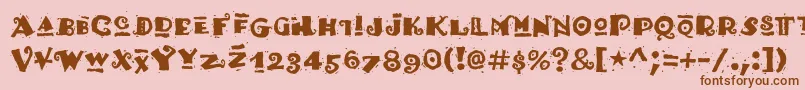 Hottaml Font – Brown Fonts on Pink Background