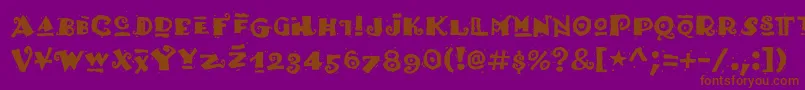 Hottaml Font – Brown Fonts on Purple Background