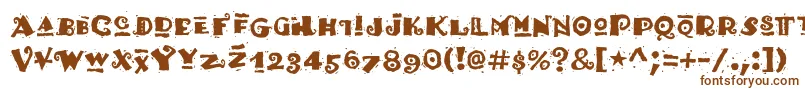 Hottaml-fontti – ruskeat fontit valkoisella taustalla