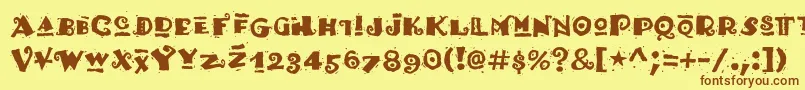 Hottaml Font – Brown Fonts on Yellow Background