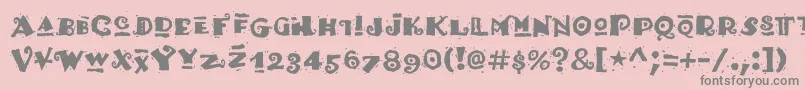 Hottaml Font – Gray Fonts on Pink Background