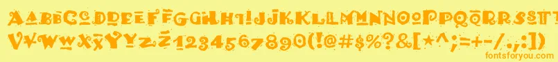 Hottaml Font – Orange Fonts on Yellow Background