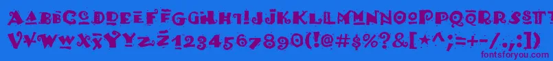 Hottaml Font – Purple Fonts on Blue Background