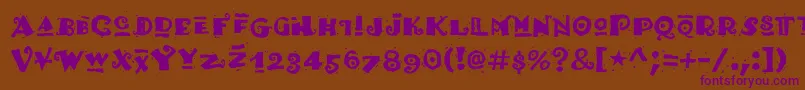 Hottaml Font – Purple Fonts on Brown Background