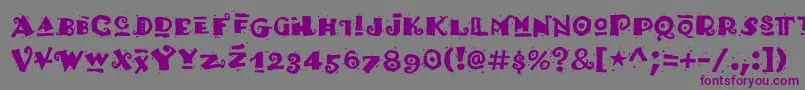 Hottaml-fontti – violetit fontit harmaalla taustalla