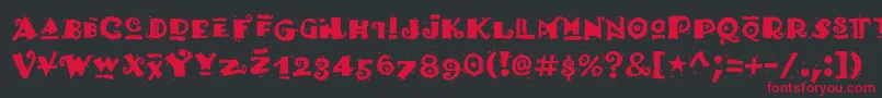 Hottaml Font – Red Fonts on Black Background