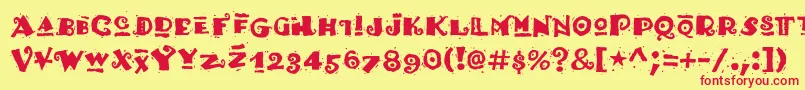 Hottaml Font – Red Fonts on Yellow Background