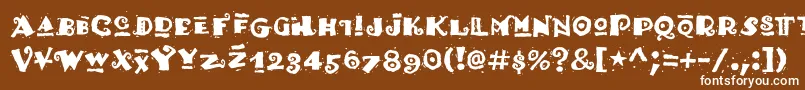 Hottaml Font – White Fonts on Brown Background