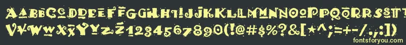 Hottaml Font – Yellow Fonts on Black Background