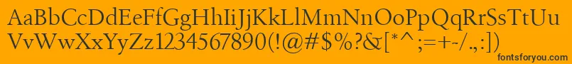 Birka Font – Black Fonts on Orange Background