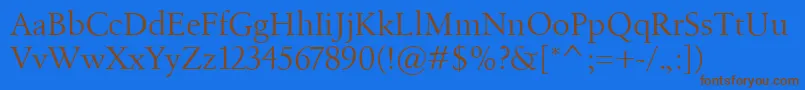 Шрифт Birka – коричневые шрифты на синем фоне