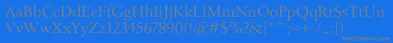 Birka Font – Gray Fonts on Blue Background