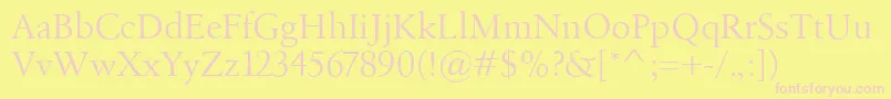 Birka Font – Pink Fonts on Yellow Background