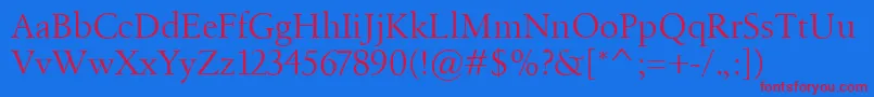 Birka Font – Red Fonts on Blue Background